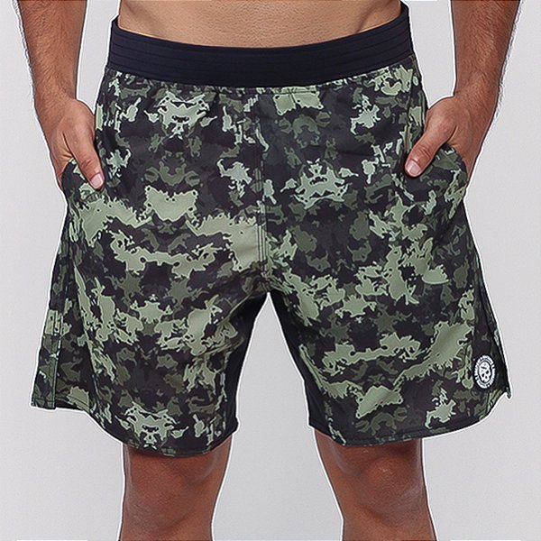 Bermuda Bscross Cinturada - Bege Camuflado