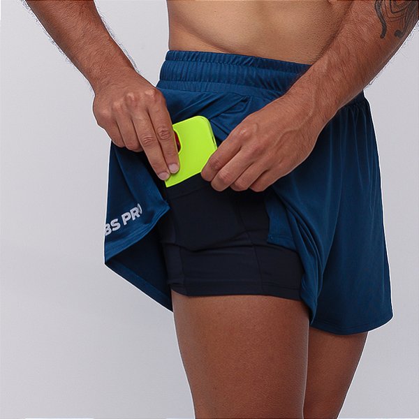 Bermuda Bscross Híbrido Running - Azul Marinho