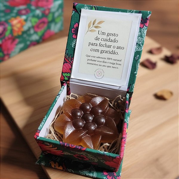 Caixa decorada com Sabonete corporal
