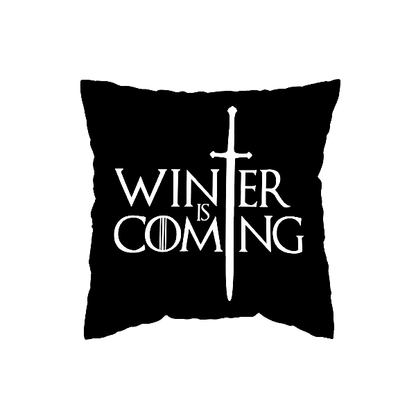 Capa de Almofada Winter is Coming Com Zíper