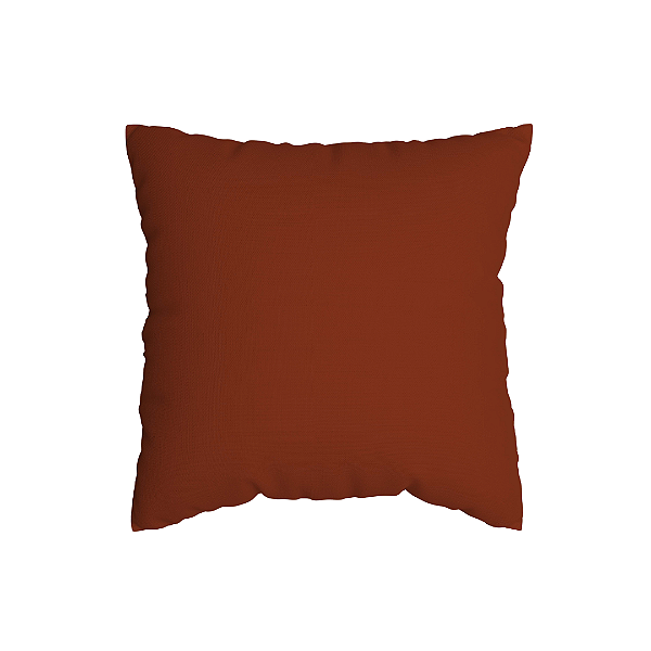 Capa de Almofada Marrom Terracota Lisa Com Zíper