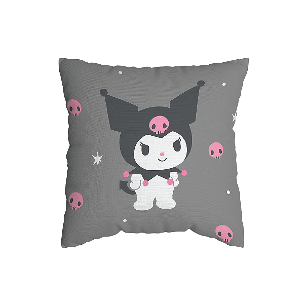 Capa de Almofada Kuromi Com Zíper
