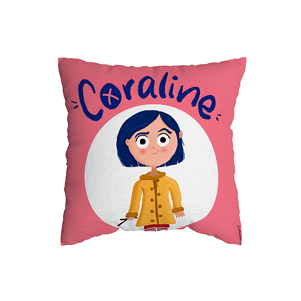 Capa de Almofada Coraline Com Zíper