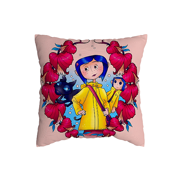 Capa de Almofada Coraline Com Zíper