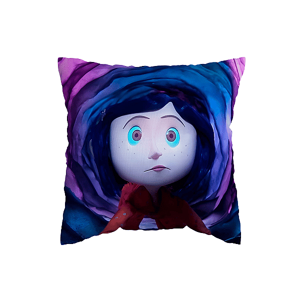 Capa de Almofada Coraline Filme Com Zíper
