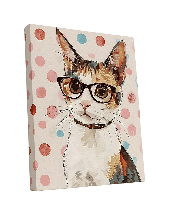 Tela Sublimada em Tecido Borda Infinita Gatinhos com Óculos