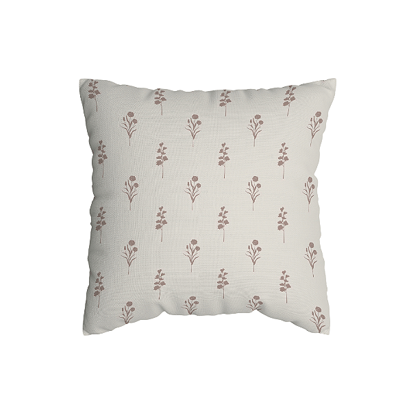 Capa de Almofada Floral Com Zíper