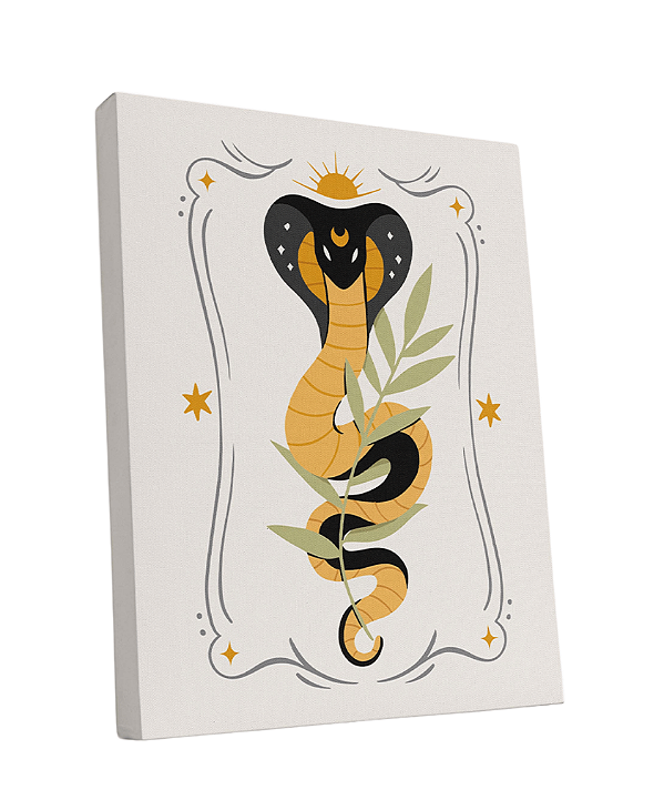 Tela Sublimada em Tecido Borda Infinita Cobra Mística