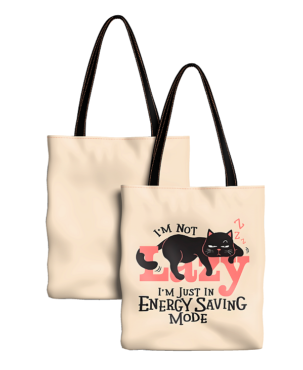 Ecobag Frase Gatinho Preguiçoso