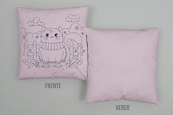 Almofada cheia Gatinho e Raposinha Outline