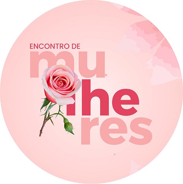 Painel Redondo 150cm Religioso Encontro de Mulheres com Deus