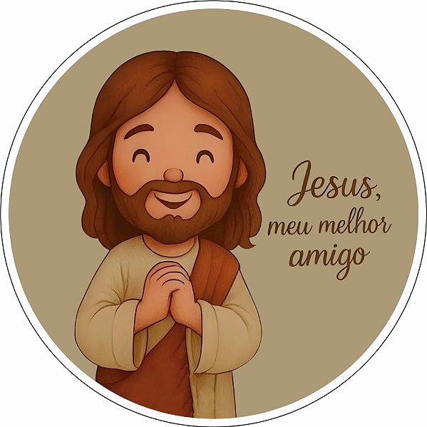 Painel Redondo 150cm Religioso Jesus Estampas Variadas