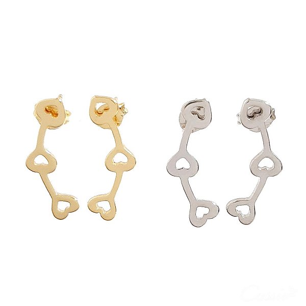 Brinco Três Corações