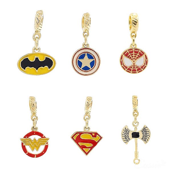 Berloque Charm Pingente Heróis