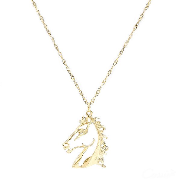 Colar Cavalo Zircônia
