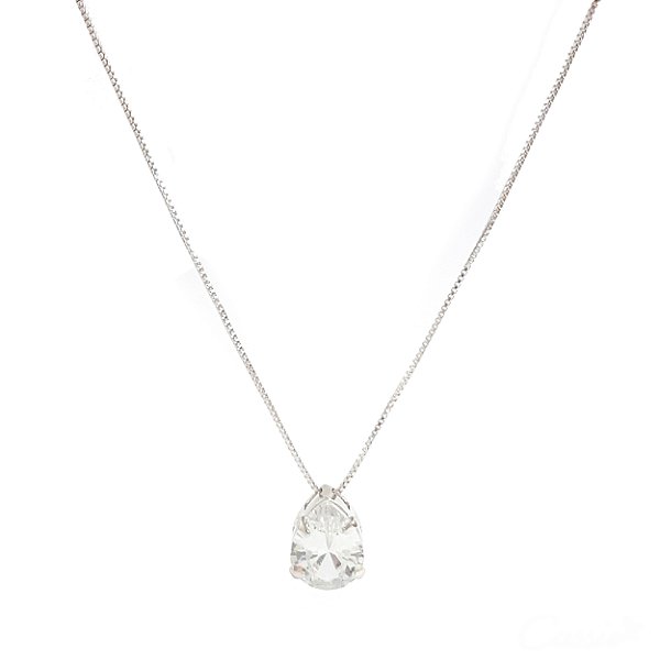 Colar Gota Ródio Zircônia