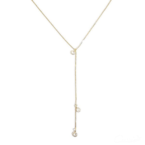 Colar Gravatinha Cristais