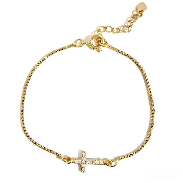 Pulseira Cruz Zircônias