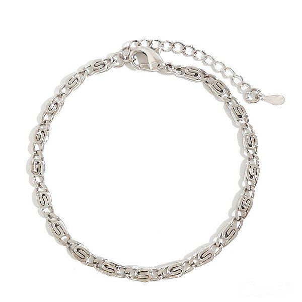 Pulseira Elos Mimosa Ródio