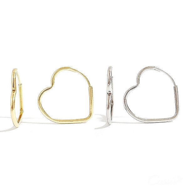 Brinco Argola Média Coração