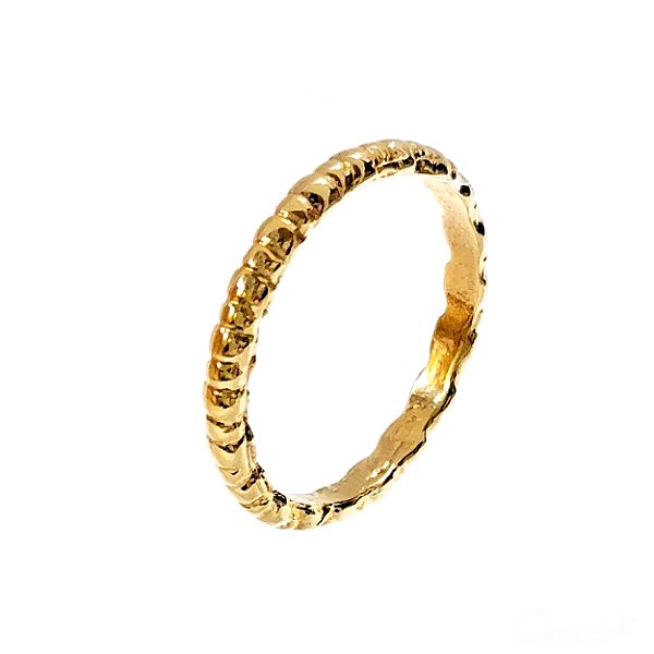 Anel Gominhos Delicado Banhado a Ouro 18k