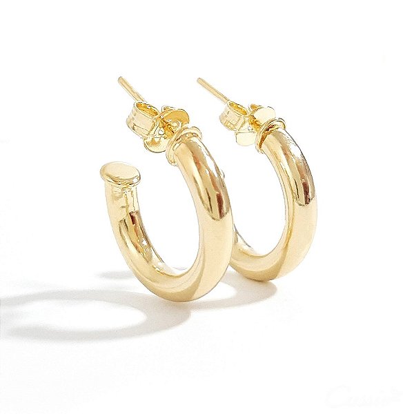 Brinco Argola Tubo Liso Pequena