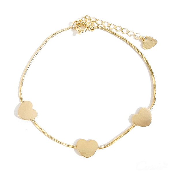 Pulseira Três Corações