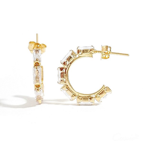 Brinco Argola Zircônias