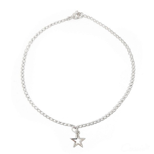 Tornozeleira Estrela Ródio