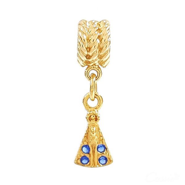 Berloque Charm Pingente Nossa Senhora Aparecida Pequena Zircônias