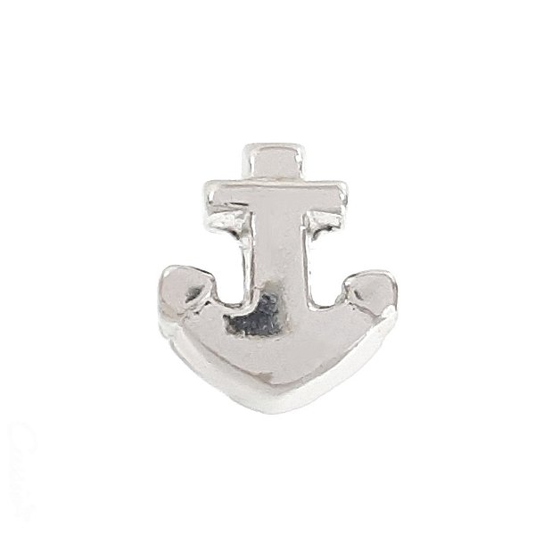 Berloque Charm Âncora Ródio