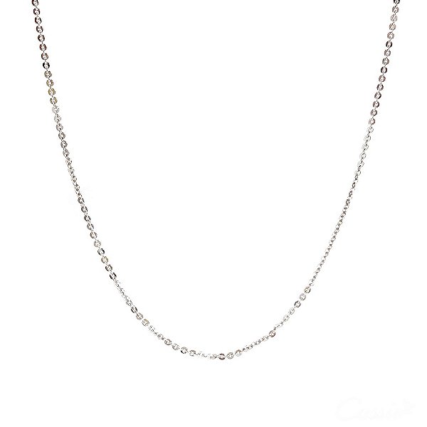 Colar Corrente Cadeado Fina Ródio