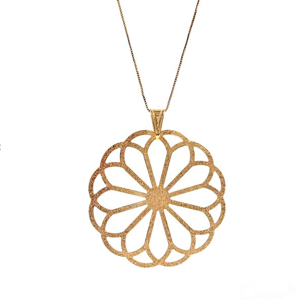 Colar Mandala Flor Grande