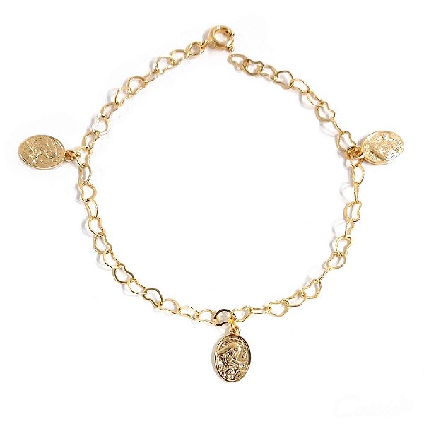 Pulseira Medalhinhas Santa Rita de Cássia