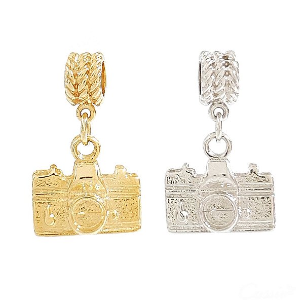 Berloque Charm Pingente Máquina Fotográfica