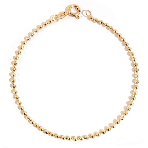 Pulseira Mini Bolinhas Banhada a Ouro