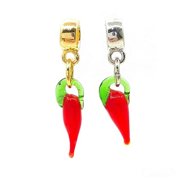 Berloque Charm Pingente Pimenta Vermelha
