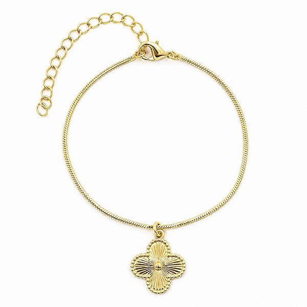 Pulseira Trevo Inspired Banhada a Ouro 18k