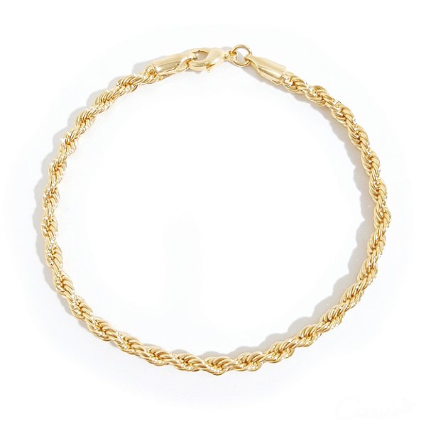 Pulseira Torcida Banhada a Ouro