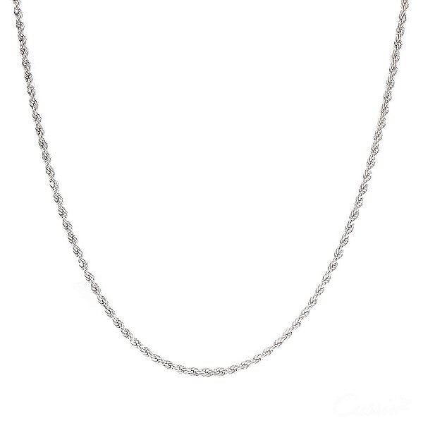 Colar Corrente Torcida Ródio