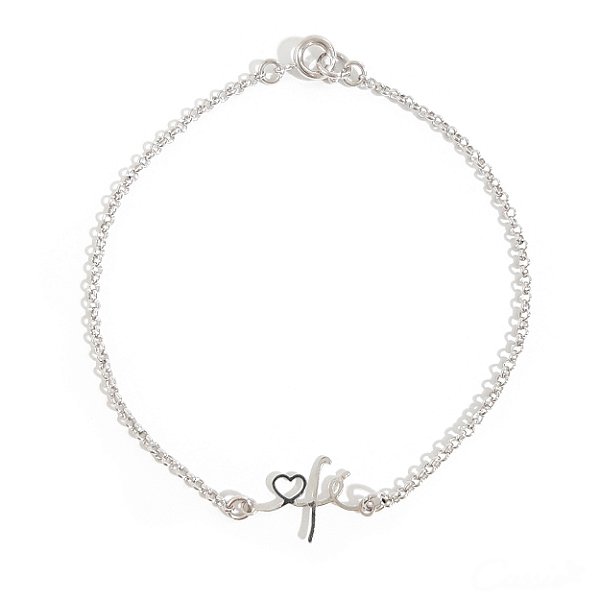 Pulseira Fé Ródio