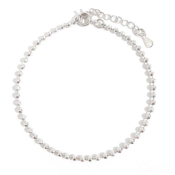 Pulseira Mini Bolinhas Ródio