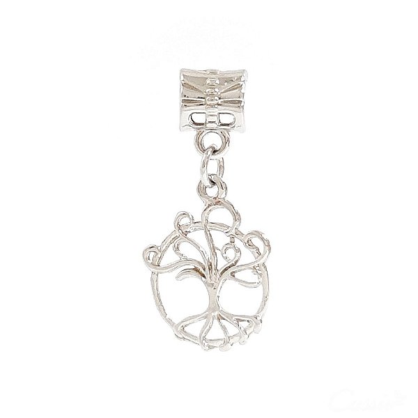 Berloque Charm Pingente Árvore da Vida Ródio