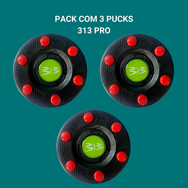 Puck 313 Pro - Hockey Inline - Pack 03 unidades