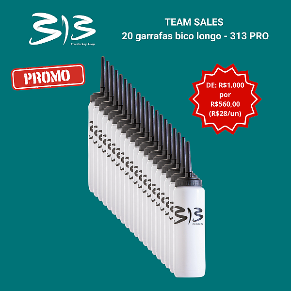 Garrafa bico longo 313 Pro - Pack para equipes - 20 unidades