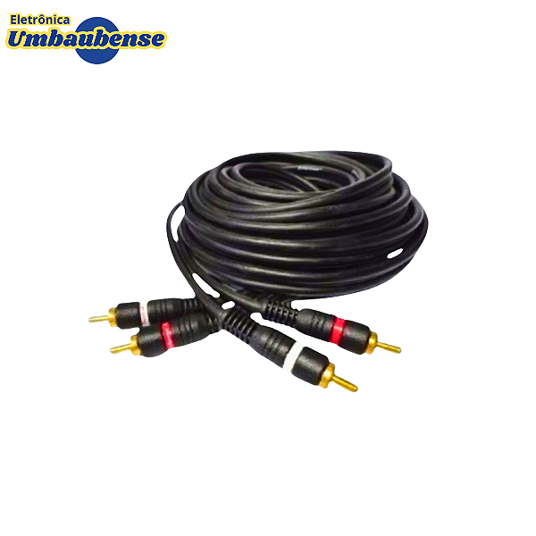 Cabo RCA 5mts preto (Entrega só na Loja Física)