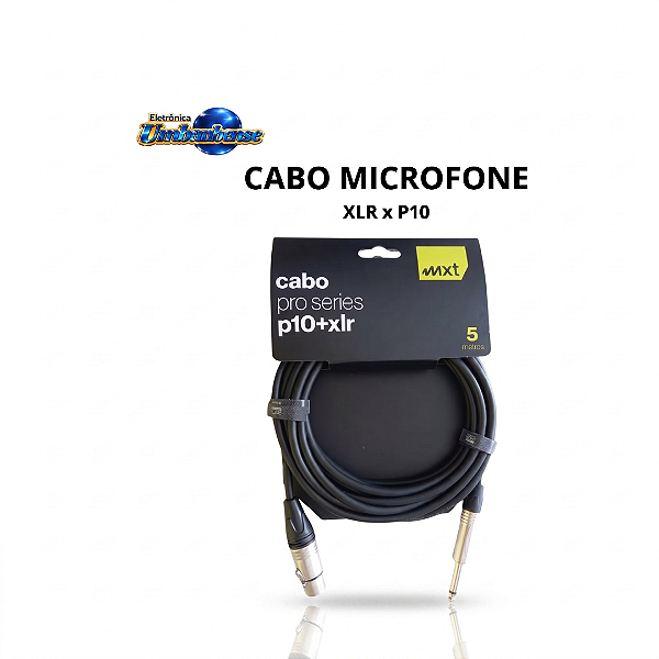 Cabo para Microfone P10 x XLR (Entrega só na Loja Física)