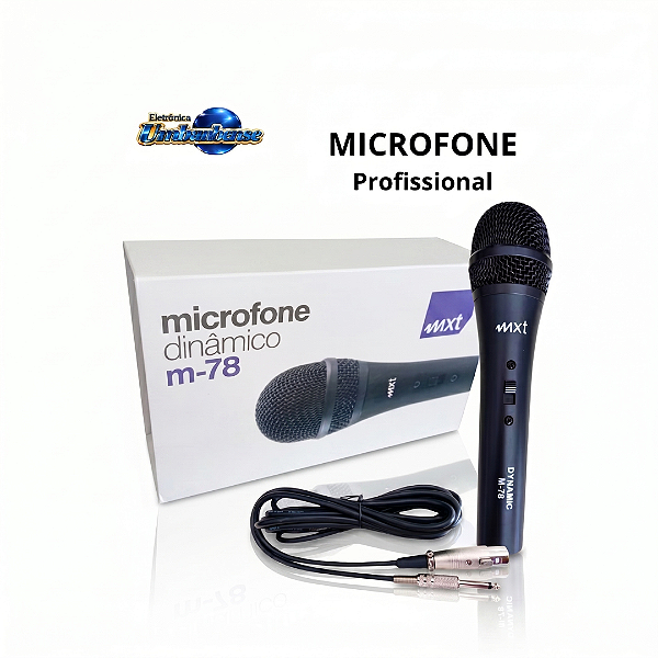 Microfone Dinamico Profissional M-78 (Entrega só na Loja Física)