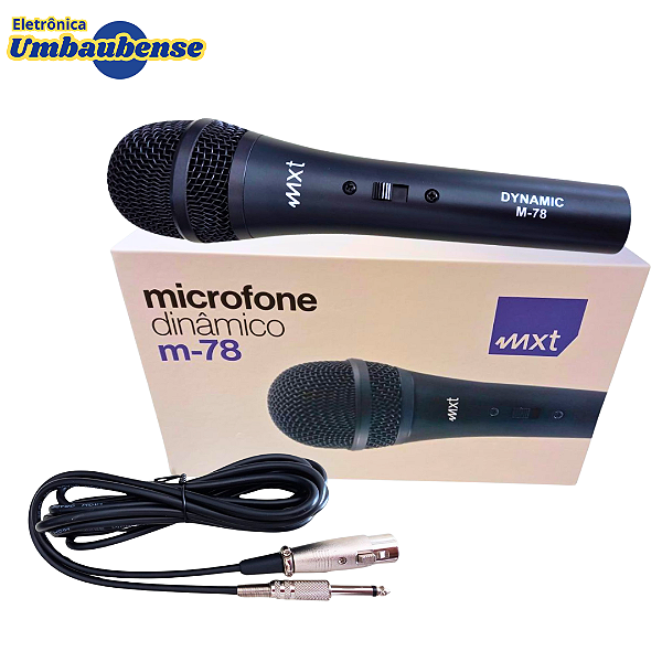 Microfone Dinamico Profissional M-78 (Entrega só na Loja Física)