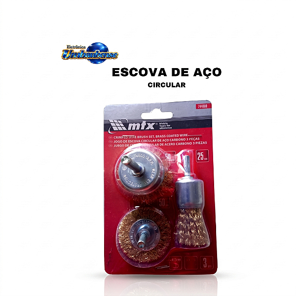 Jogo Escova de Aço Circular (Entrega só na Loja Física)